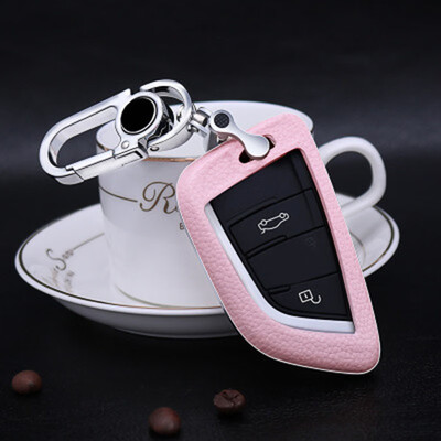 

Car Accessories Top Layer Leather Car Key Case For BMW new X1X5X6new 1 series2 series Car Key Cover Shell Car Keychain