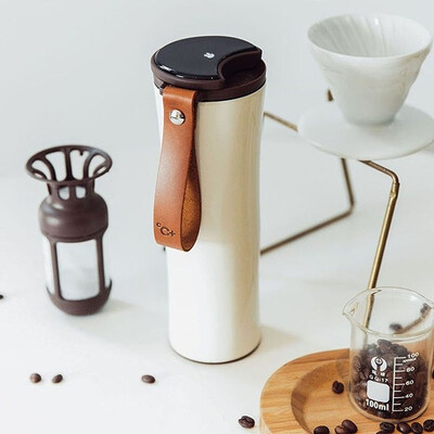 

Xiaomi KissKissFish MOKA Stainless Steel Portable Smart Coffee Cup Travel Mug with OLED Touch Screen Temperature Display 430ml