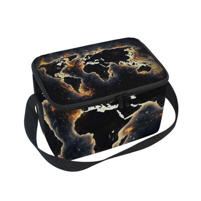 

ALAZA Lunch Box Insulated Lunch Bag Large Cooler Tote Bag World Map for Men Women Girls Boys