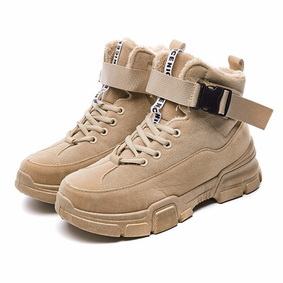

Women Warm Boots Suede Lace-up Casual Fashion Shake Boots Footwear Shoes Winter Ankle Botas Mujer Warm Plush Insole Shoes Woman