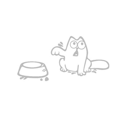 

Hungry Simons Cat Bowl JDM Decal Funny Gas Fuel Tank Cap Cover Vinyl Car Sticker for Car Truck SUV Window Sticker