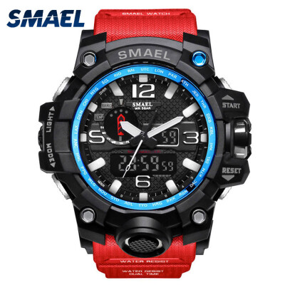 

Mens Stylish Sports Multi-function Electronic Waterproof Watch Dual Display Wristwatches