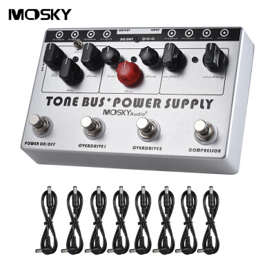 

MOSKY Electric Guitar Combined Effect 3 Effects Compressor Tube Overdrive Ultimate Overdrive 8 Isolated DC 9V Power Supply