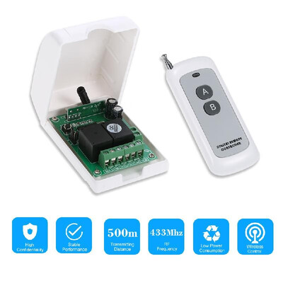 

Smart Home 433Mhz RF DC 12V 2CH Learning Code Wireless Remote Control Switch Relay Receiver Transmitter Universal Remote Switch Sy