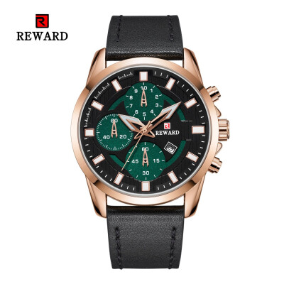 

REWARD Mens Belt Calendar Waterproof Quartz Watch Business Casual