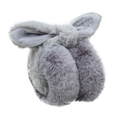 

Women Fashion Cute Earmuffs Ear Cover Outdoor Winter Warm Soft Plush Earwarmer Bowknot Design Rabbit Ears Folding Ear Muff