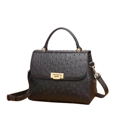 

SUWERER 2019 New Superior cowhide women genuine leather bags Embossed ostrich pattern Fashion luxury women leather tote bag