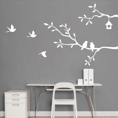 

Bedroom Living Room Branch & Birds Wall Sticker Home Environmental-Friendly Art DIY Decor Wall Sticker