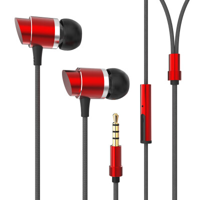 

INPHIC IN6PRO in-ear headphones mobile computer subwoofer with wheat metal magic earbuds vivo apple oppo Android mobile phone wired headset charm red