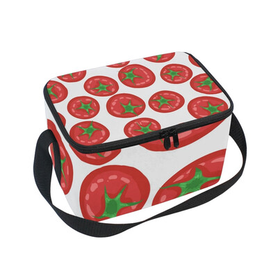 

ALAZA Lunch Box Insulated Tomatoes Pattern Lunch Bag Large Cooler Tote Bagfor Men Women