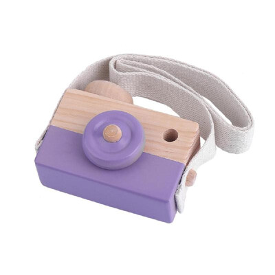 

Cute Wooden Toy Camera Kids Girls Boys Creative Neck Camera Photo Props