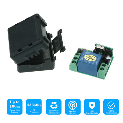 

DC 12V 1CH 433MHz Universal Wireless Relay RF Receiver Module For 1527 Learning Code Transmitter Remote