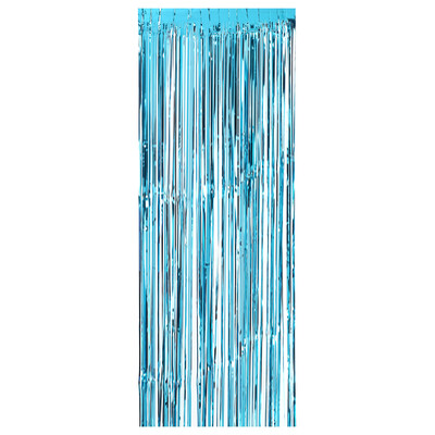 

100 300cm Metallic Foil Fringe Curtain Tinsel Shimmer Window Door Curtain Wall Backdrop Panel Decoration for Wedding Christmas P