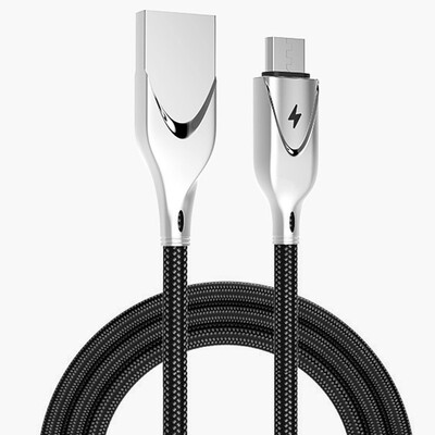 

USB Charging Cable power Data Cable Connector Nylon Braided Zinc alloy Sync Charge for iPhone&Android Devices Adapter