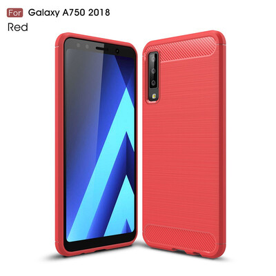 

Back Cover For Samsung Galaxy A7 2018 A750 Case Carbon fiber Soft Fundas Coque Celulars Fecoprior