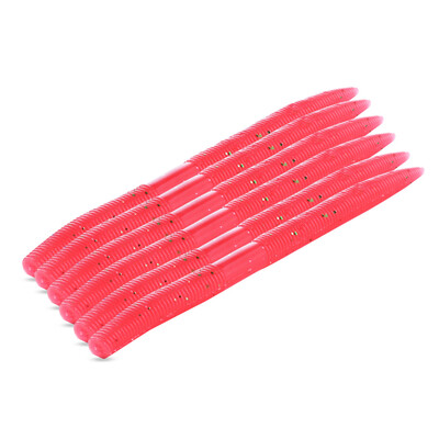 

HENGJIA 6pcs Bionic Simulation Earthworm Worm Soft Fishing Lure Swimming Bait