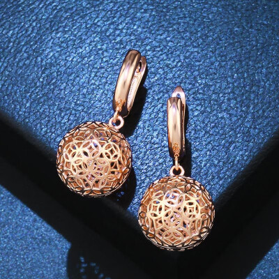 

Trendy 585 Gold Earrings for Women Rose Gold Cooper Charm Ball Earrings Gold 585 Jewelry Women Accessories