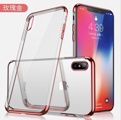 

Lieve Business Phone Cases For iphone 8 Plus Super Soft TPU Silicone Electroplate Transparent Fitted Cases For iphone 6 6s X