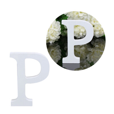 

Wooden Alphabet Letters White Wooden Wedding Supplies Photography Props Festival Party Decorative