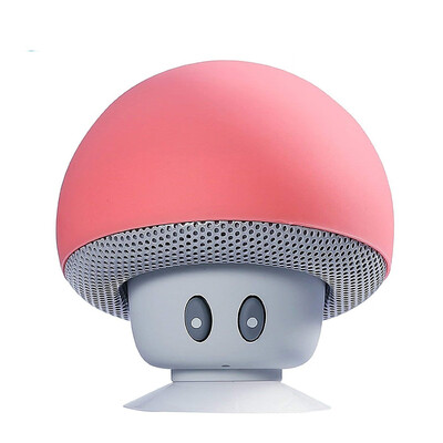 

Mini Mushroom Portable BT V41 Waterproof Speaker Wireless Suction Cellphone Stand Small Stereo for Smartphone Green