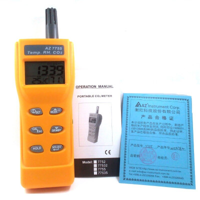 

Digital CO2 tester air quality monitor gas Analyser CO2 meter thermometer Hygrometer humidity Meter 3-in-1 CO2 Detector AZ7755