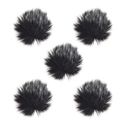 

Furry Outdoor Microphone Windscreen Muff Mini Lapel Lavalier Microphone Windshield 5-Pack