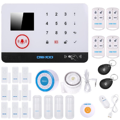 

Romacci OWSOO 433MHz Wireless WIFI Alarm Security System Water Door Sensor LCD Display Wired Siren Kit Phone App Remote Control Ho