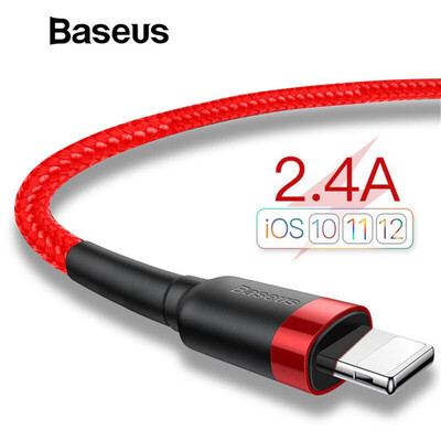 

Baseus phone USB Cable for iPhone X 8 7 6 5 6s Fast Charging 24A Quick Charger USB Linghting Cable for Apple X 8 7P