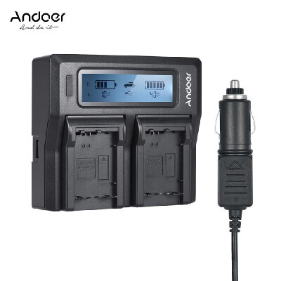 

Andoer NP-FZ100 Dual Channel LCD Camera Battery Charger for Sony A7III A9 A7RIII A7SIII with DC Car Charger