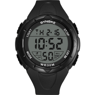 

SYNOKE 9005 Sport Watch LED Digital Watch Alarm Luminous Second Timing Daily Waterproof Sport Band