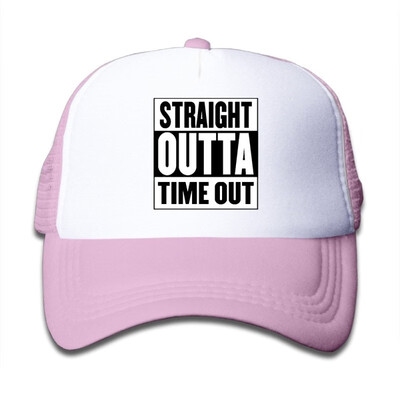 

Straight Outta Timeout Snapback Hat Adjustable Back Mesh Cap For Little Kid