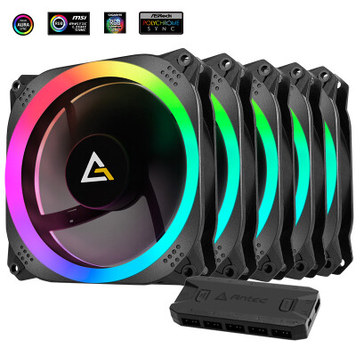 

Antec Antec light edge 120RGB computer main box CPU fan 12cm intelligent temperature control hydraulic bearing double ring design motherboard synchronization air-cooled water-cooled graphics card radiator