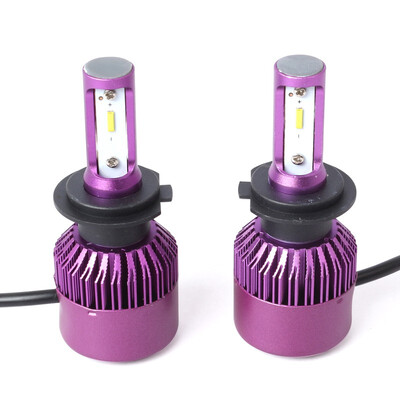 

H7 S2-TX-P Enhanced Edition PRO 2PCS Led Cob LED Chip Car Headlamp 36W 6500K White Light 8000LM Car Bulb Fog Light Purple