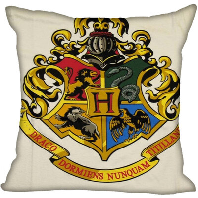 

Harry Potter Pillow Cover Bedroom Home Office Decorative Pillowcase Square Zipper Pillow Cases Satin Fabric No Fade