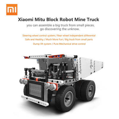 

New Xiaomi Mitu Block Robot Mine Truck For Children Steering Wheel Control Dump Lift Smart Remote Control