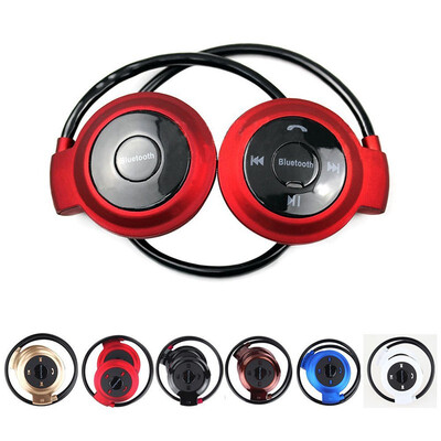 

Bluetooth earphones Stereo Foldable Wireless mini Neckband Portable Noise Reduction TF card earphone FM With Mic For phone
