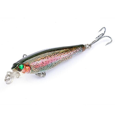 

75cm 8g Minnow Fishing Lure 3D Eyes Fishing Artificial Hard Minnow Bait