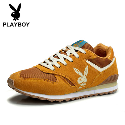 

Playboy PLAYBOY Korean version of the trend of fashion breathable sports&leisure shoes male DA51063 yellow brown 40