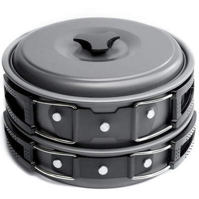 

Outdoor Cookware Set Cooking Utensils Lightweight Compact Pot Pan Bowls for Camping Hiking Backpacking Picnic
