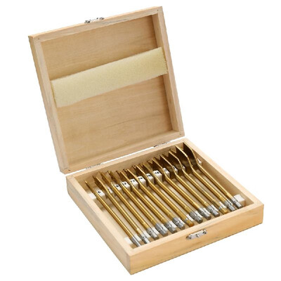 

13pcs Flat Spade Drill Bits Set Metal Bit Kit Hex Shank Woodworking Tool Accessories
