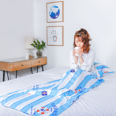 

Shengyuan SHENGYUAN travel across dirty sleeping bag portable adult indoor single hotel travel sheets blue sea&blue sky 80210cm