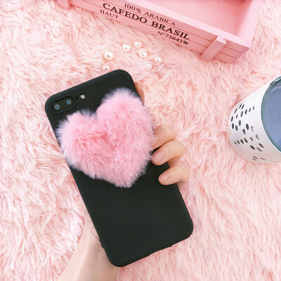 

Luxury 3D Cartoon Love Heart case for Asus Zenfone Max Pro M1 ZB601KL Rabbit Fur plush super cute soft TPU cover Case