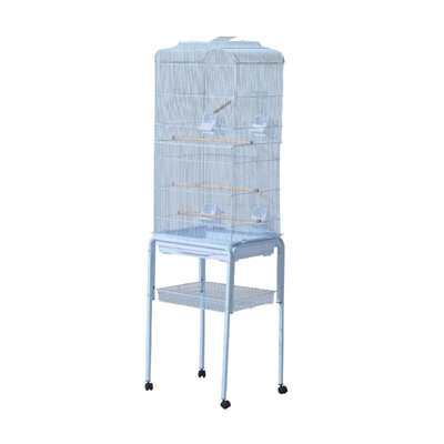 

63" Bird Cage Parrot Play House - White