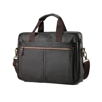 

Men Briefcase Travel Shoulder Bags Genuine Leather Messenger Handbag