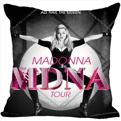 

Madonna Pillow Cover Bedroom Home Office Decorative Pillowcase Square Zipper Pillow Cases Satin Fabric No Fade 35x35CM 35x35CM