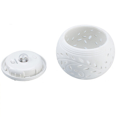 

1pc 2 LED Solar Powered Light Light-operated Ceramic Courtyard Lamp 12V
