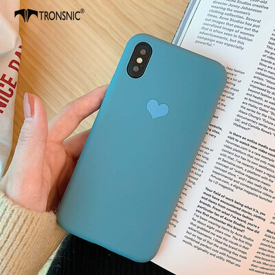 

TRONSNIC Love Heart Phone Case for iPhone 6 6s Plus Luxury Matte Pink Yellow Case Purple Silicone Cover