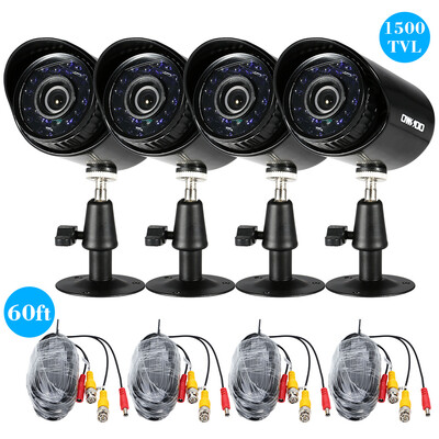 

OWSOO 41500TVL OutdoorIndoor Bullet Security CCTV Camera 460ft Surveillance Cable support Weatherproof IR-CUT Night View Plug