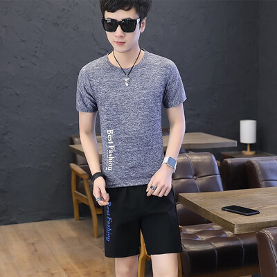 

Mens High Elastic Quick Dry Running Training Gym Fitness Short Sleeves T Shirt