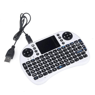 

24G Mini Wireless QWERTY Keyboard Mouse Touchpad for PC Notebook Android TV Box HTPC White